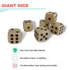 Large dice for yard games, including 6 dice, scoreboard and storage bag, for indoor and outdoor use