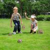 Large dice for yard games, including 6 dice, scoreboard and storage bag, for indoor and outdoor use