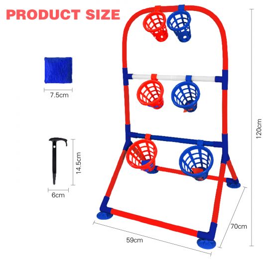 Bean bag shooting rack, indoor and outdoor, scoring game, ball throwing game