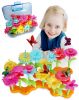 Creative Garden Building Blocks Toys - Flower design and assembly toys for children aged 3+, enhance fine moto