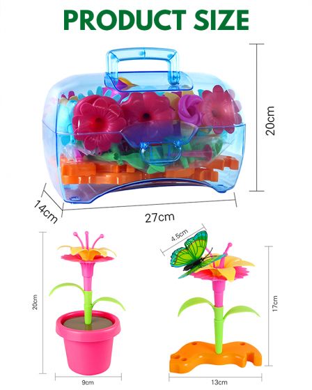 Creative Garden Building Blocks Toys - Flower design and assembly toys for children aged 3+, enhance fine moto