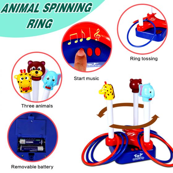 Musical throwing ring game toys, suitable for children's indoor and outdoor toys children's gifts