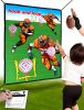 2-in-1Football Toss Target Game with 4 Sticky Target Soccer Balls - Indoor Outdoor Backyard Boys Girls, Wristband