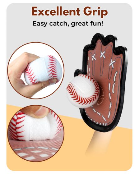 Sticky ball toss and catch game with 2 ball toss and catch sports game.