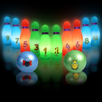 led bowling, children's sports, numbers, scoreboard, indoor and outdoor