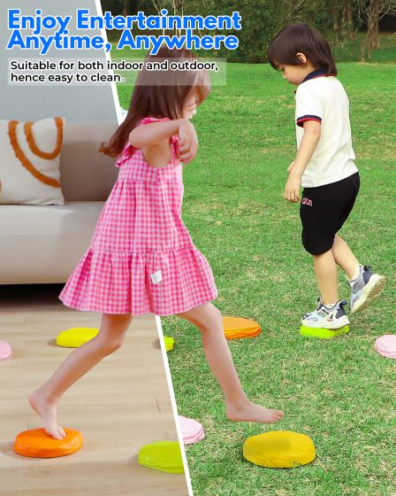 Soft non-slip balancing stepping stones - develop children's balance and coordination and improve motor skills - stepping stones for children, suitable for indoor and outdoor use