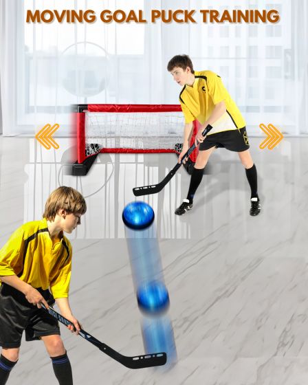 3 in 1 mobile goal, hockey, cultivate interest, young training sports, indoor, air powered ball, football