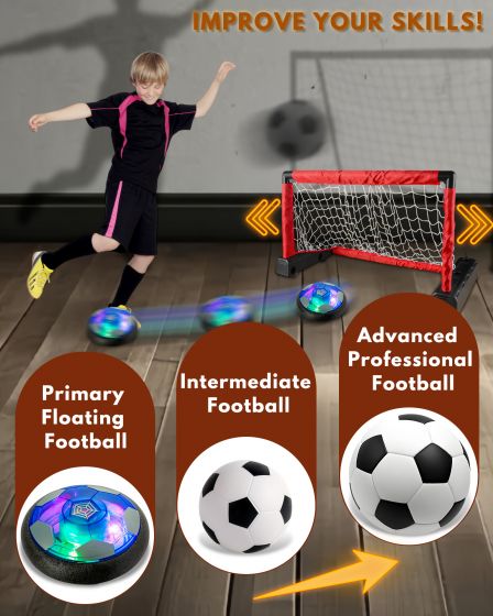 Air powered football, mobile goal, children's training game, cultivate interest, indoor and outdoor.