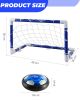 The air powered football is suitable for smooth ground, and the elastic rebound rope with mini goal brings joy to children