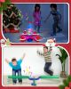 Christmas Tree Ring Toss Game for Kids – Holiday Music, Colored Lights and Jumping Pole – Family Party