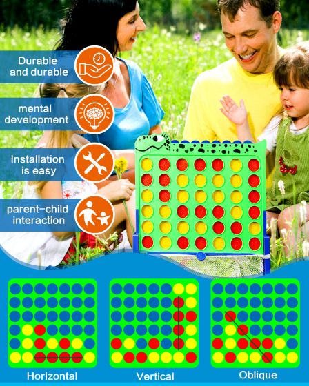 Connect 4 Kids 4-row connected playhouse for indoor and outdoor use