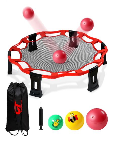 Spikeball Sports and Outdoor Family Games - Includes 3 Balls for Lawn Games