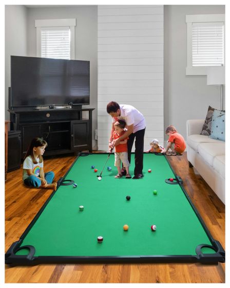 Golf and pool table combination floor game for kids and adults indoors